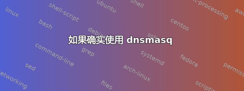 如果确实使用 dnsmasq