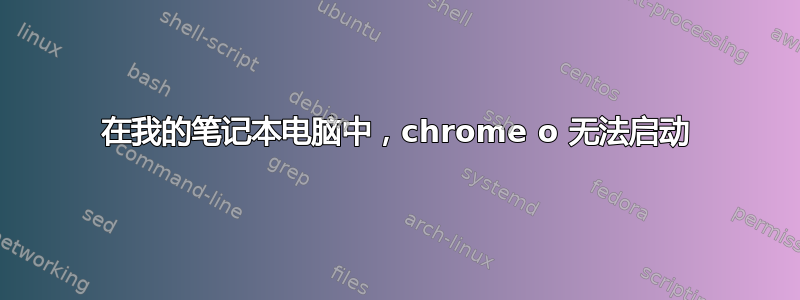 在我的笔记本电脑中，chrome o 无法启动