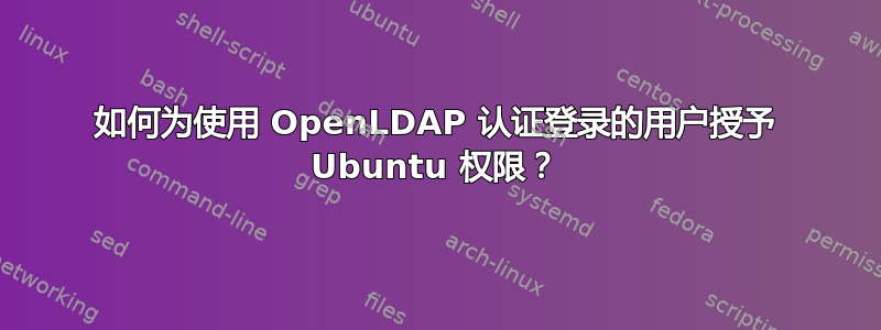 如何为使用 OpenLDAP 认证登录的用户授予 Ubuntu 权限？