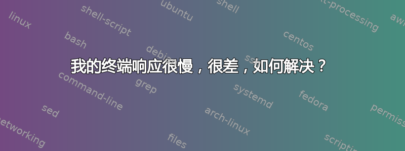 我的终端响应很慢，很差，如何解决？