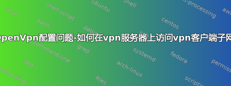 OpenVpn配置问题-如何在vpn服务器上访问vpn客户端子网