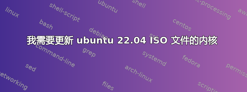 我需要更新 ubuntu 22.04 ISO 文件的内核