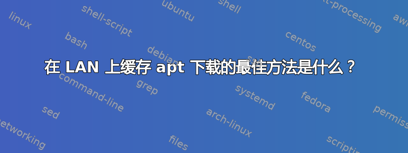 在 LAN 上缓存 apt 下载的最佳方法是什么？