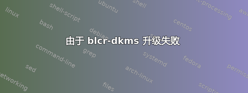 由于 blcr-dkms 升级失败