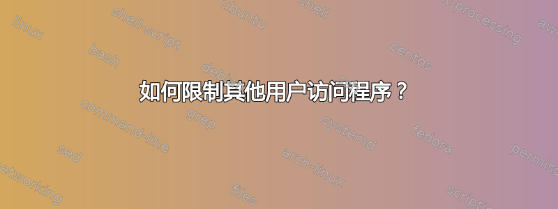 如何限制其他用户访问程序？