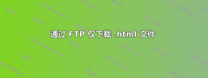 通过 FTP 仅下载 .html 文件