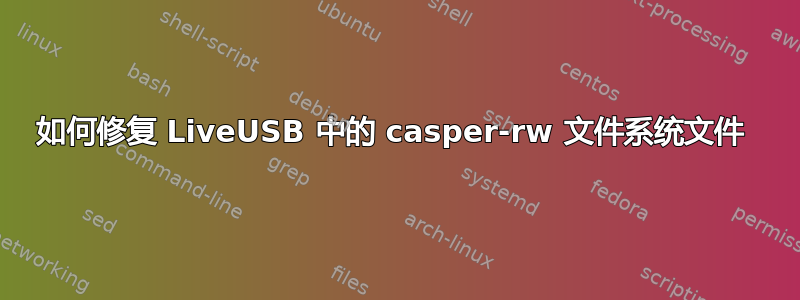 如何修复 LiveUSB 中的 casper-rw 文件系统文件 