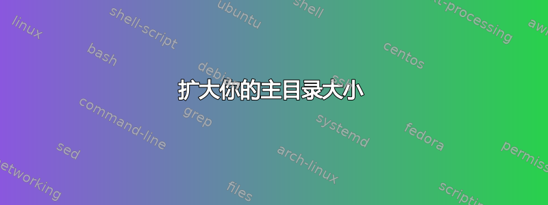 扩大你的主目录大小