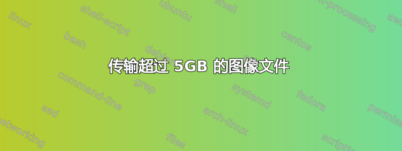 传输超过 5GB 的图像文件