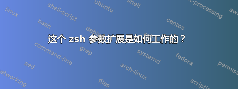 这个 zsh 参数扩展是如何工作的？