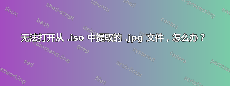 无法打开从 .iso 中提取的 .jpg 文件，怎么办？