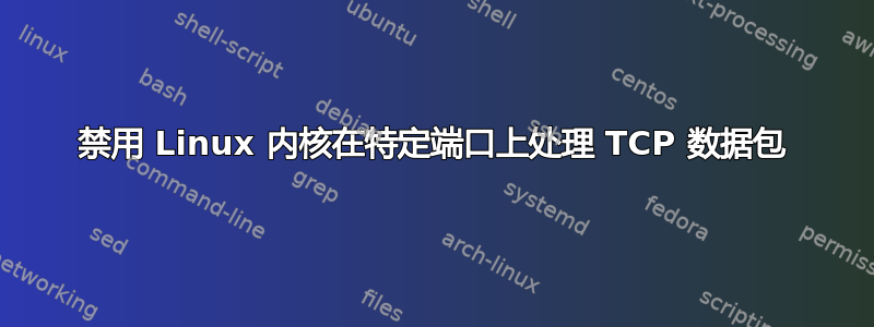 禁用 Linux 内核在特定端口上处理 TCP 数据包