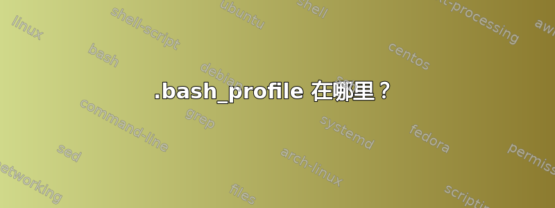 .bash_profile 在哪里？