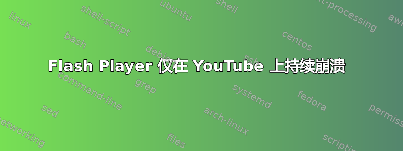 Flash Player 仅在 YouTube 上持续崩溃 