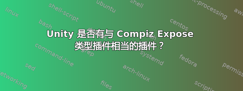 Unity 是否有与 Compiz Expose 类型插件相当的插件？