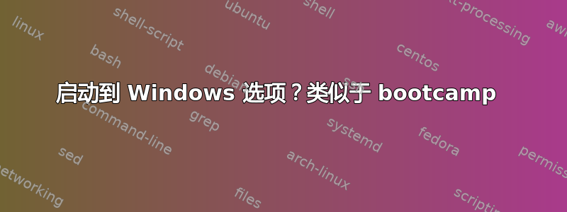 启动到 Windows 选项？类似于 bootcamp 