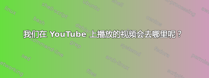 我们在 YouTube 上播放的视频会去哪里呢？