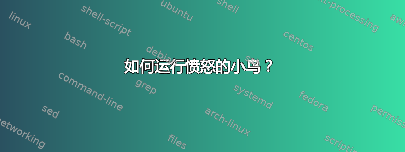 如何运行愤怒的小鸟？