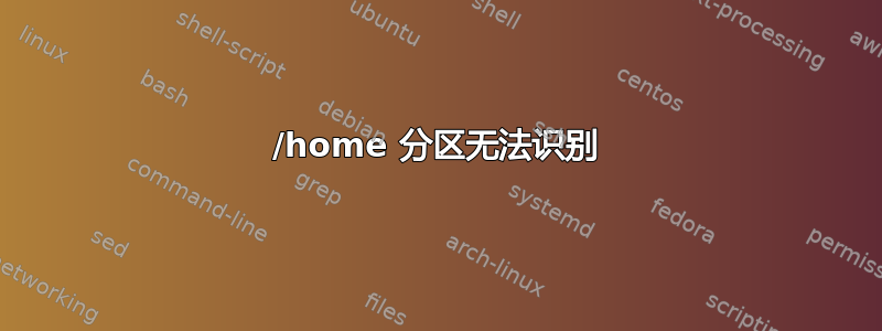 /home 分区无法识别