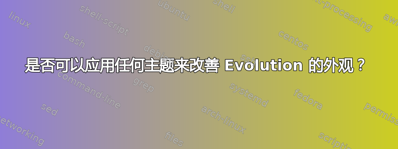 是否可以应用任何主题来改善 Evolution 的外观？