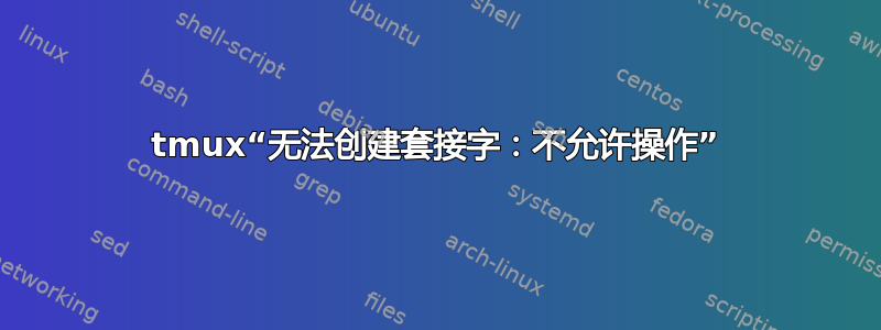 tmux“无法创建套接字：不允许操作”