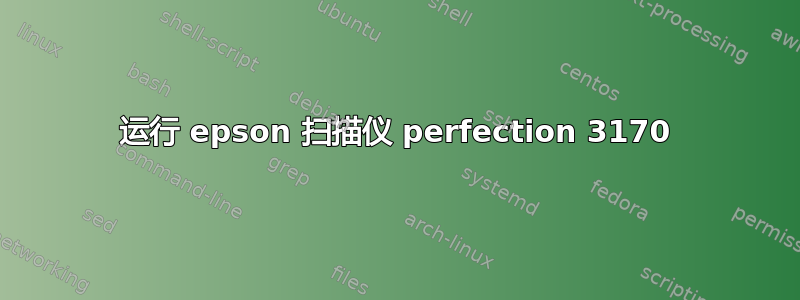 运行 epson 扫描仪 perfection 3170