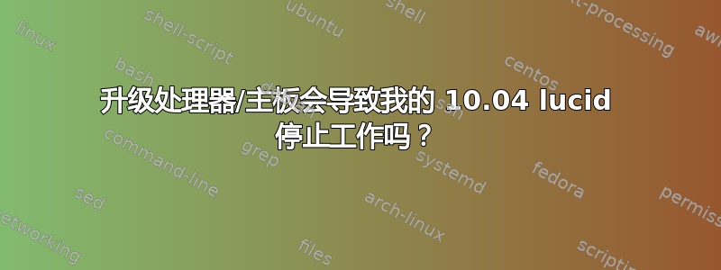 升级处理器/主板会导致我的 10.04 lucid 停止工作吗？