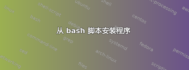 从 bash 脚本安装程序