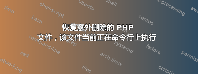 恢复意外删除的 PHP 文件，该文件当前正在命令行上执行 