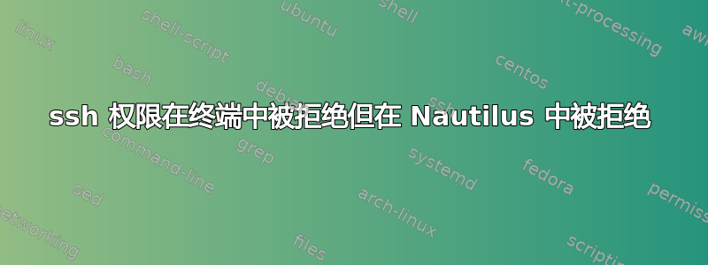 ssh 权限在终端中被拒绝但在 Nautilus 中被拒绝