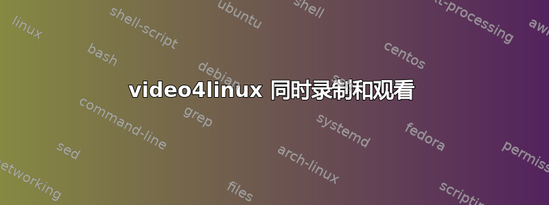 video4linux 同时录制和观看