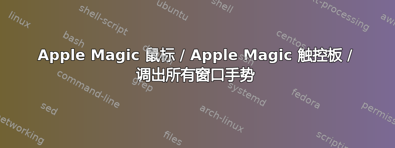 Apple Magic 鼠标 / Apple Magic 触控板 / 调出所有窗口手势