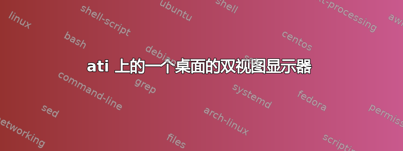 ati 上的一个桌面的双视图显示器