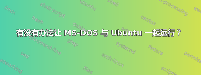 有没有办法让 MS-DOS 与 Ubuntu 一起运行？