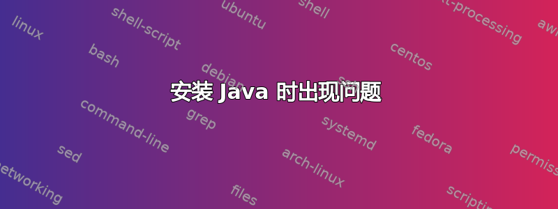 安装 Java 时出现问题