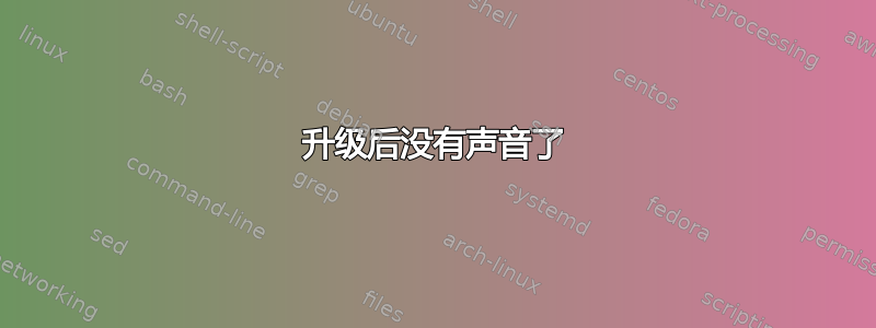 升级后没有声音了