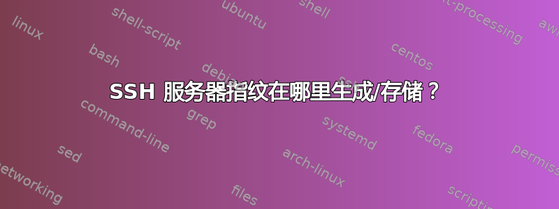 SSH 服务器指纹在哪里生成/存储？