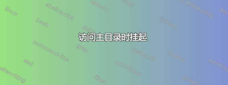 访问主目录时挂起