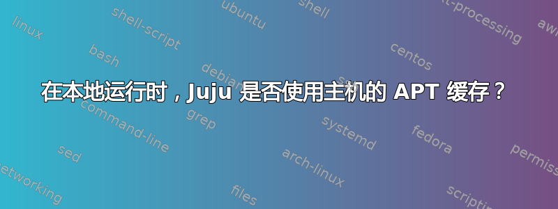 在本地运行时，Juju 是否使用主机的 APT 缓存？