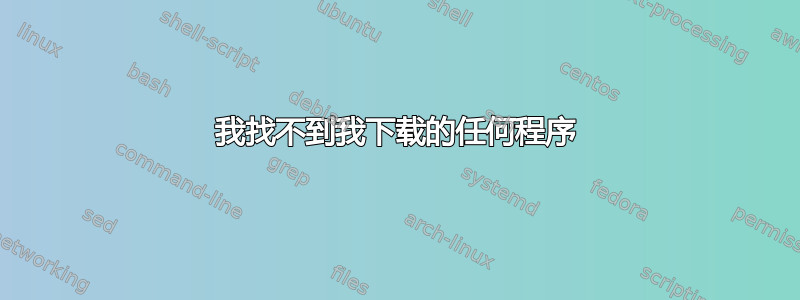 我找不到我下载的任何程序