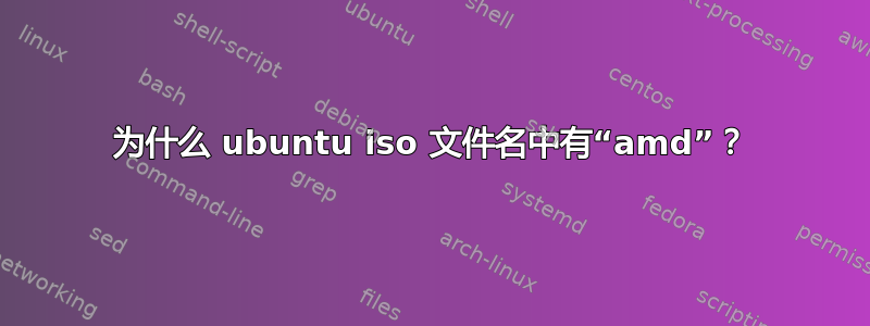 为什么 ubuntu iso 文件名中有“amd”？