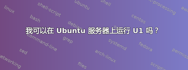 我可以在 Ubuntu 服务器上运行 U1 吗？