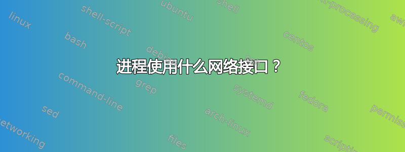 进程使用什么网络接口？