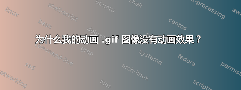 为什么我的动画 .gif 图像没有动画效果？