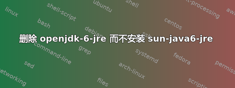 删除 openjdk-6-jre 而不安装 sun-java6-jre