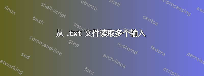 从 .txt 文件读取多个输入