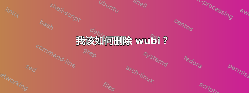 我该如何删除 wubi？