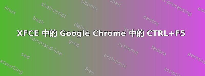 XFCE 中的 Google Chrome 中的 CTRL+F5