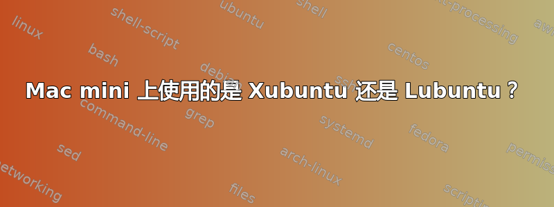 Mac mini 上使用的是 Xubuntu 还是 Lubuntu？