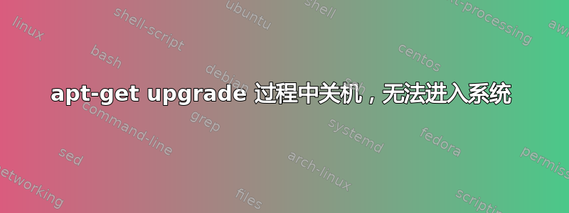 apt-get upgrade 过程中关机，无法进入系统